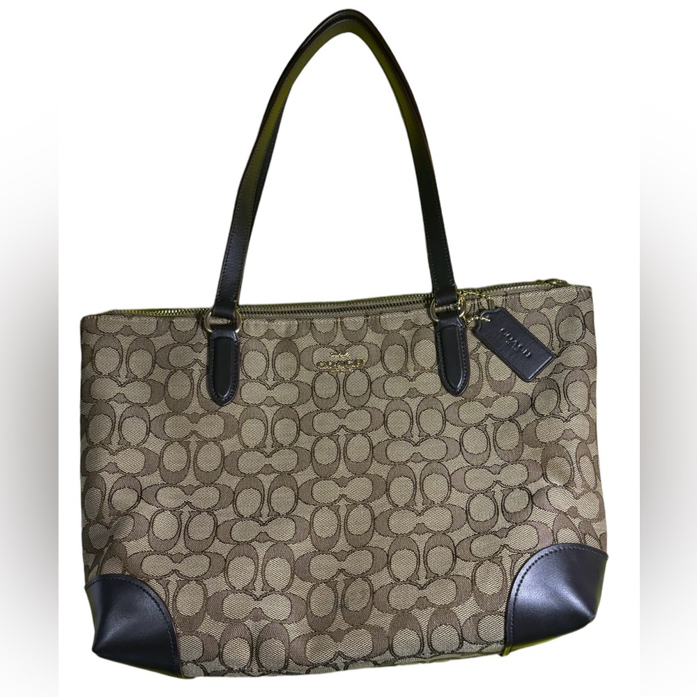 COACH ZIP TOP TOTE